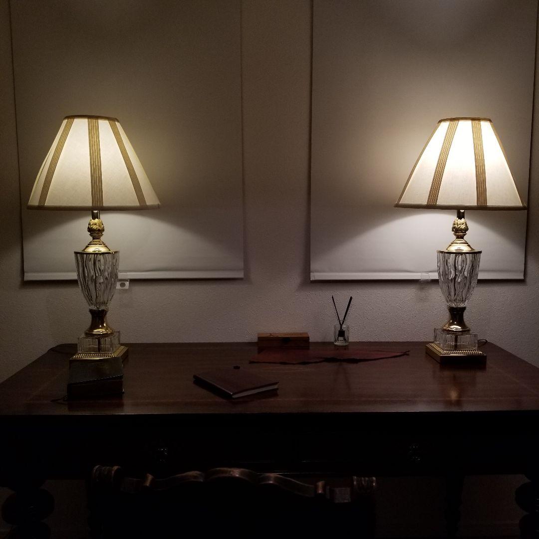 ドイツKENSINGTON クリスタルグラス クラシック インテリアランプセット