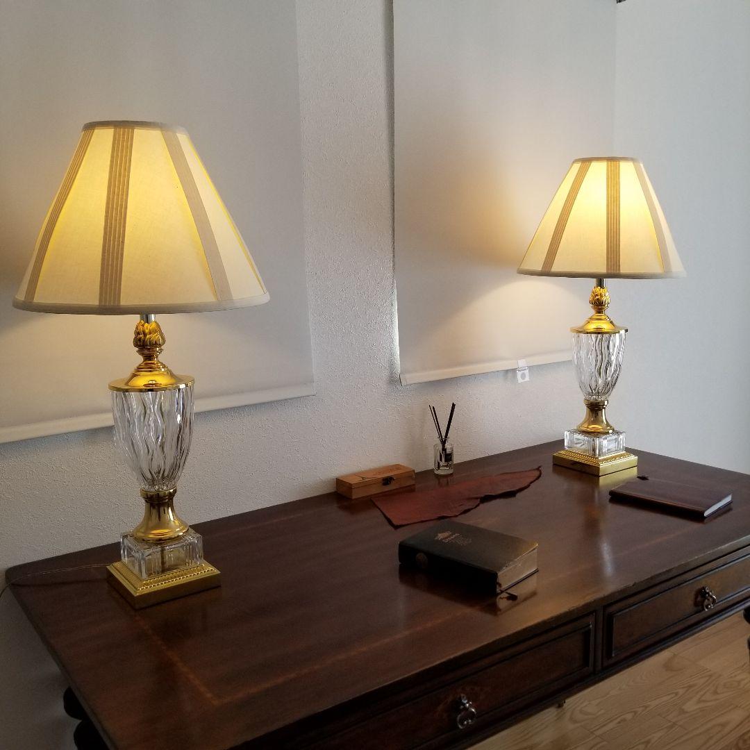 ドイツKENSINGTON クリスタルグラス クラシック インテリアランプセット