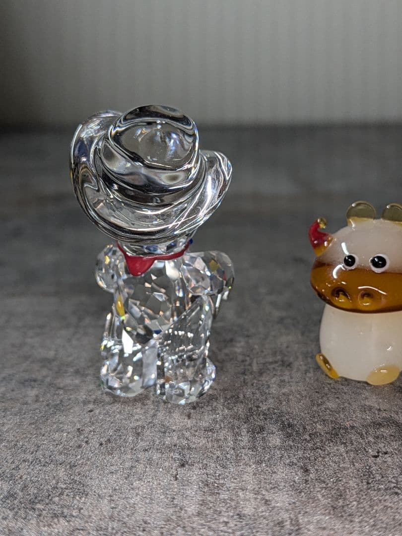 レア　スワロ　カウボーイ　牛セット　Swarovski　883413　クリスベア