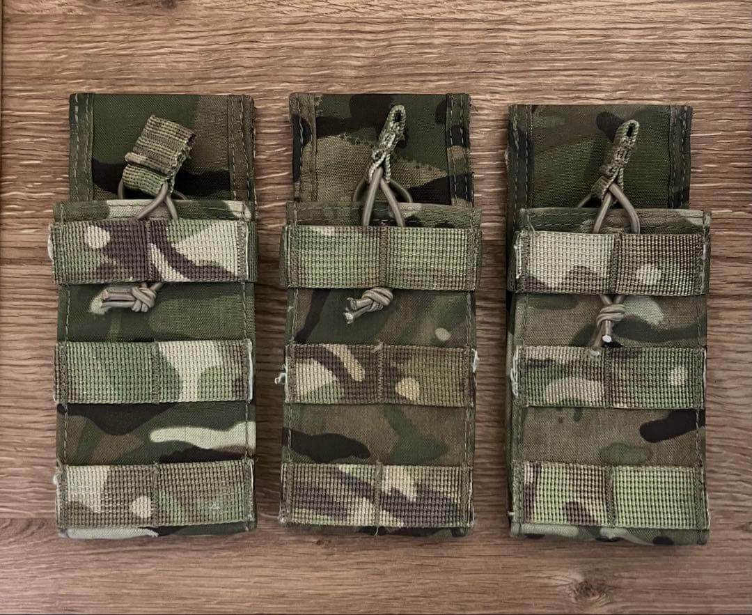 実物払下品 イギリス軍 現行 Virtus 5.56mm マグポーチ3 本セット