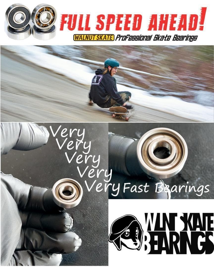 スケボー、ロンスケ、サーフスケート、ペニー　高速 Abec11 ベアリング
