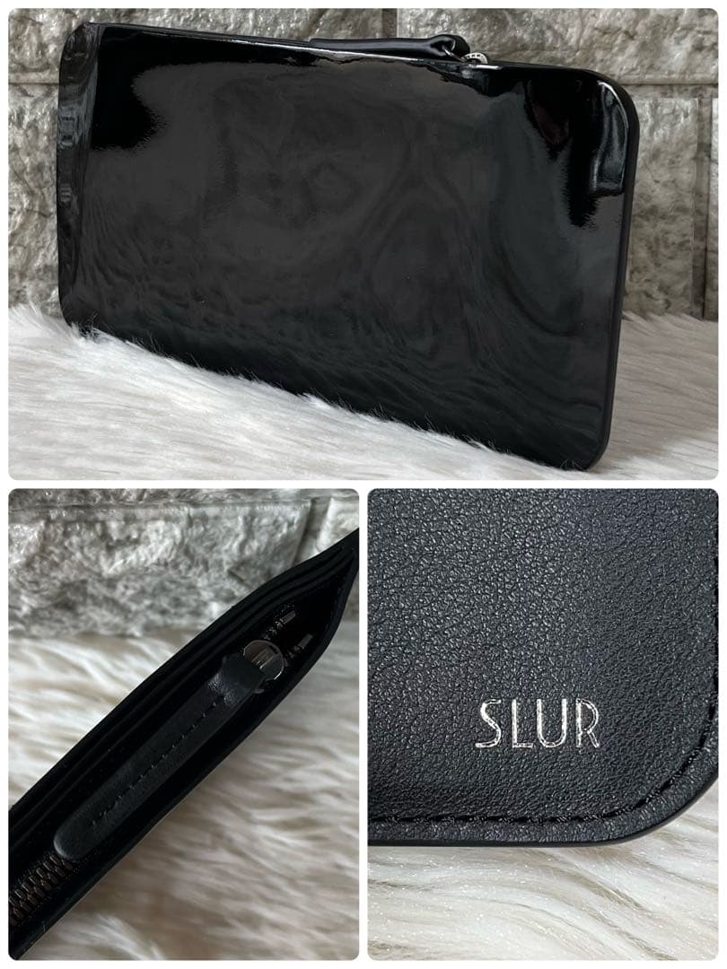 【新品未使用】スラー　アヴィオ　エナメル　長財布　　ジェットブラック