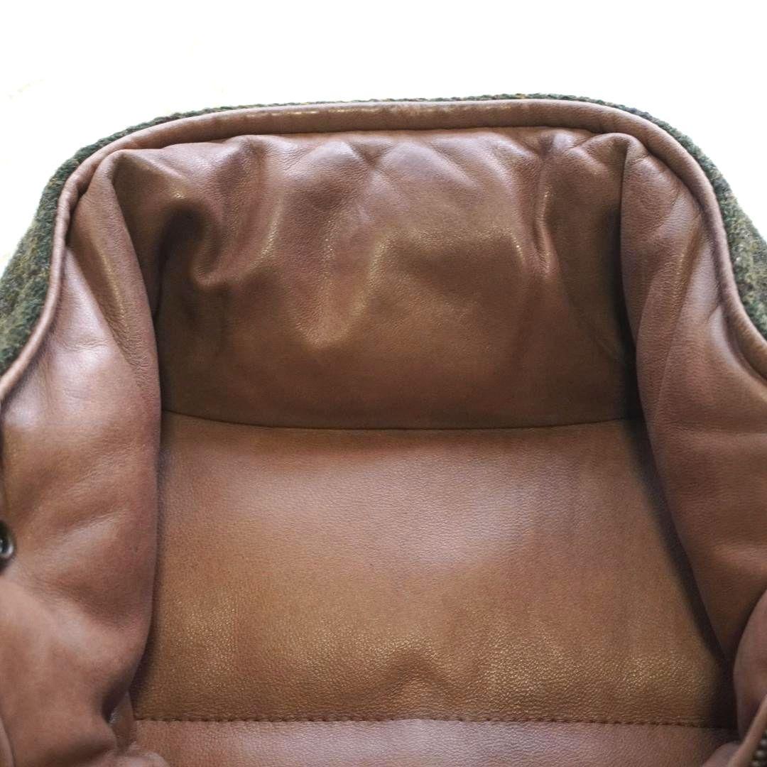 【入手困難】ラルフローレン　リバーシブル　ダウンベスト　ラムレザー　ヘリンボーン