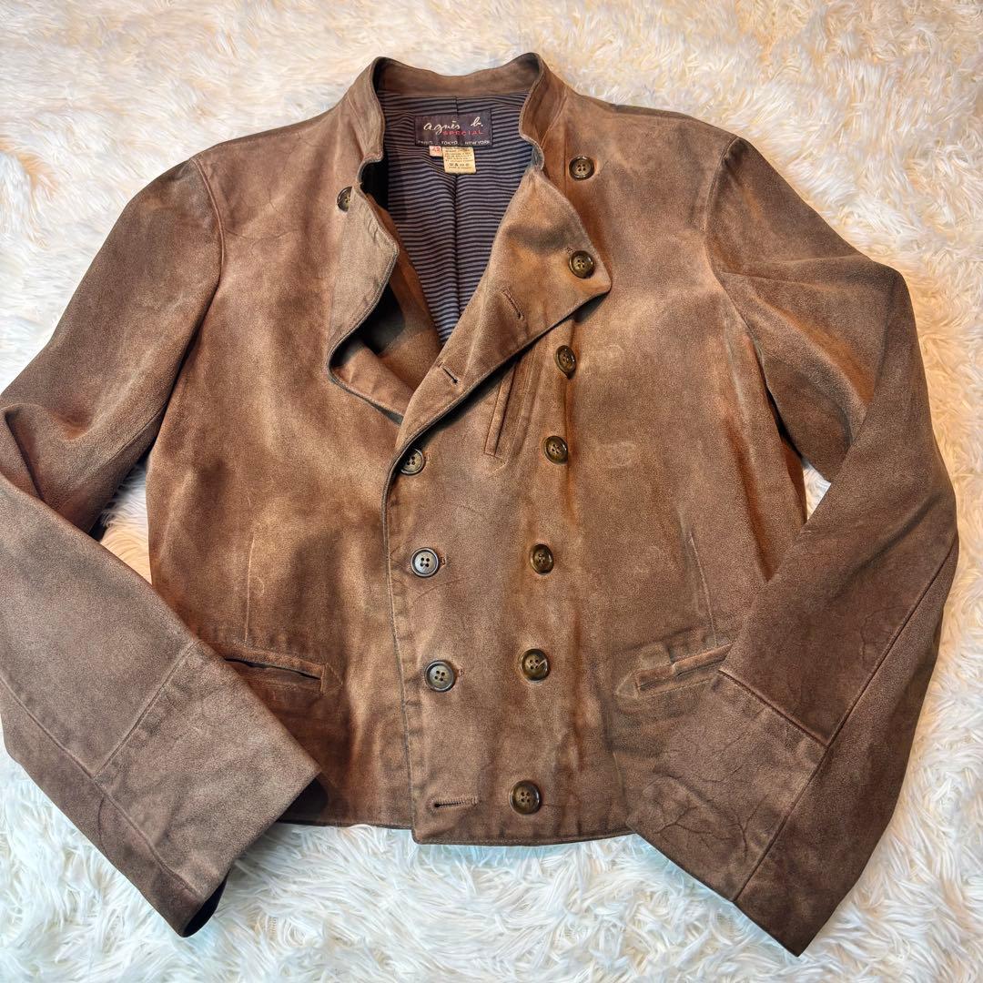 アニエスベー　レザージャケット　スエード　ナポレオン　本革　最高級　美品　アニエ