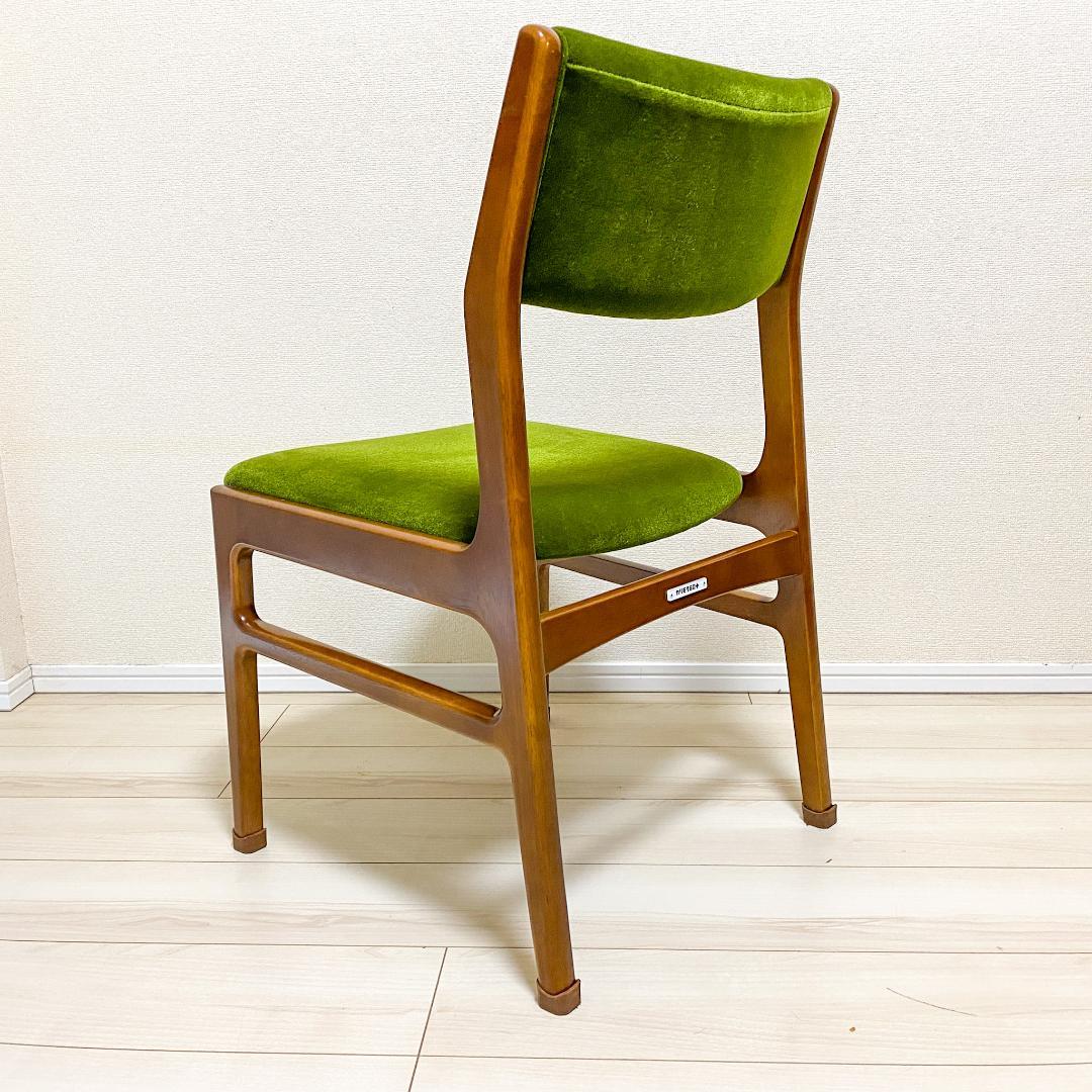 カリモク60 正規品 ダイニングチェア アームレス モケットグリーン