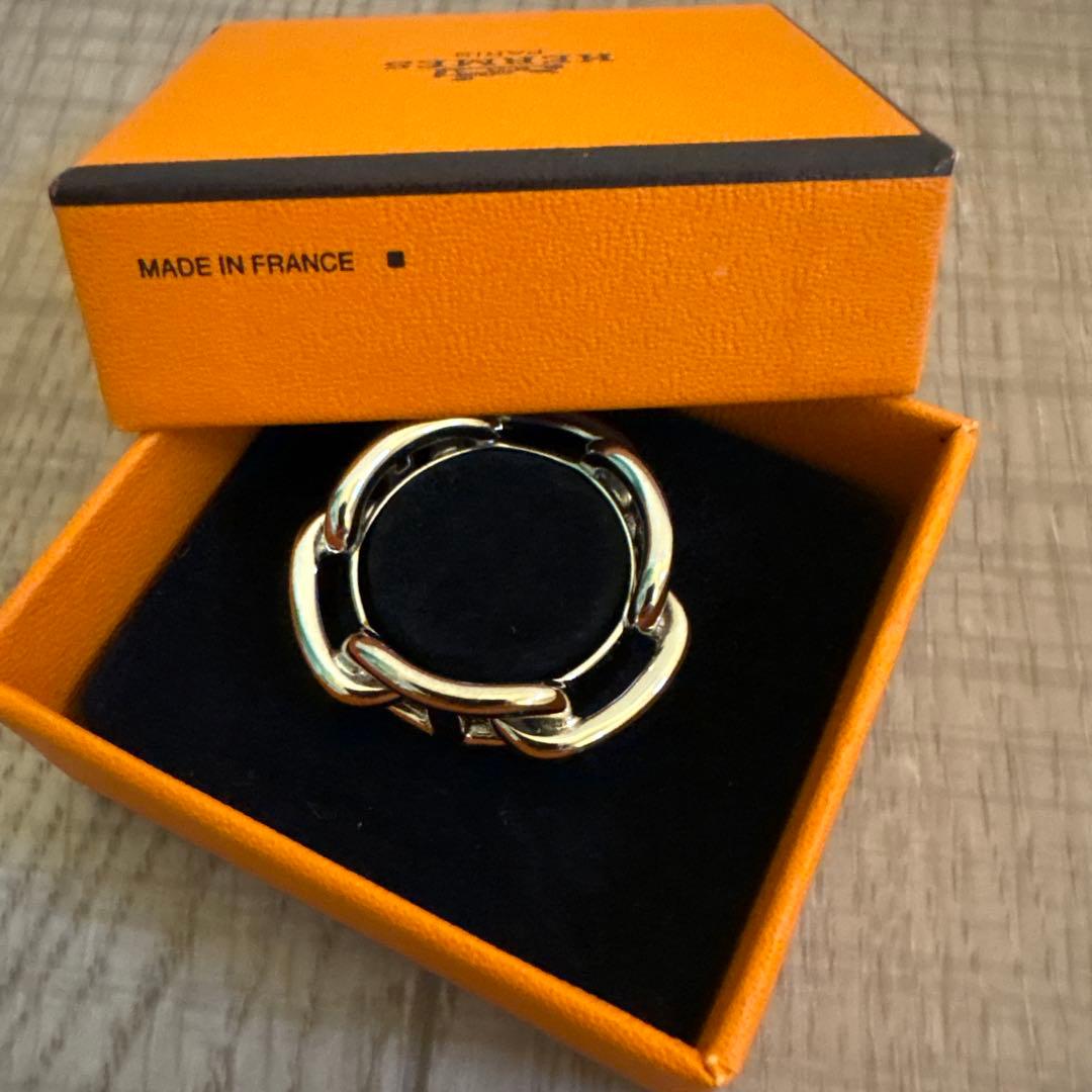 HERMES シェーヌダンクル　スカーフリング　(シルバー)