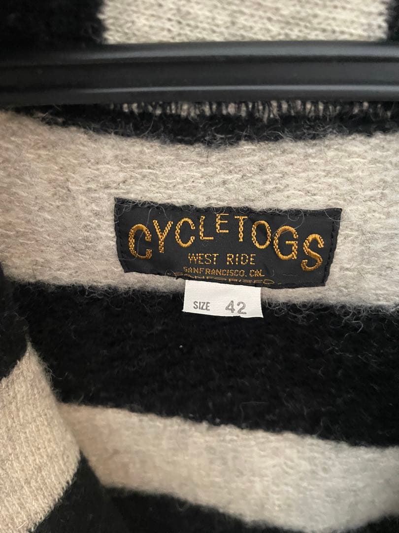 CYCLETOGS カーディガン サイズ42 ブラック/グレー　ウエストライド