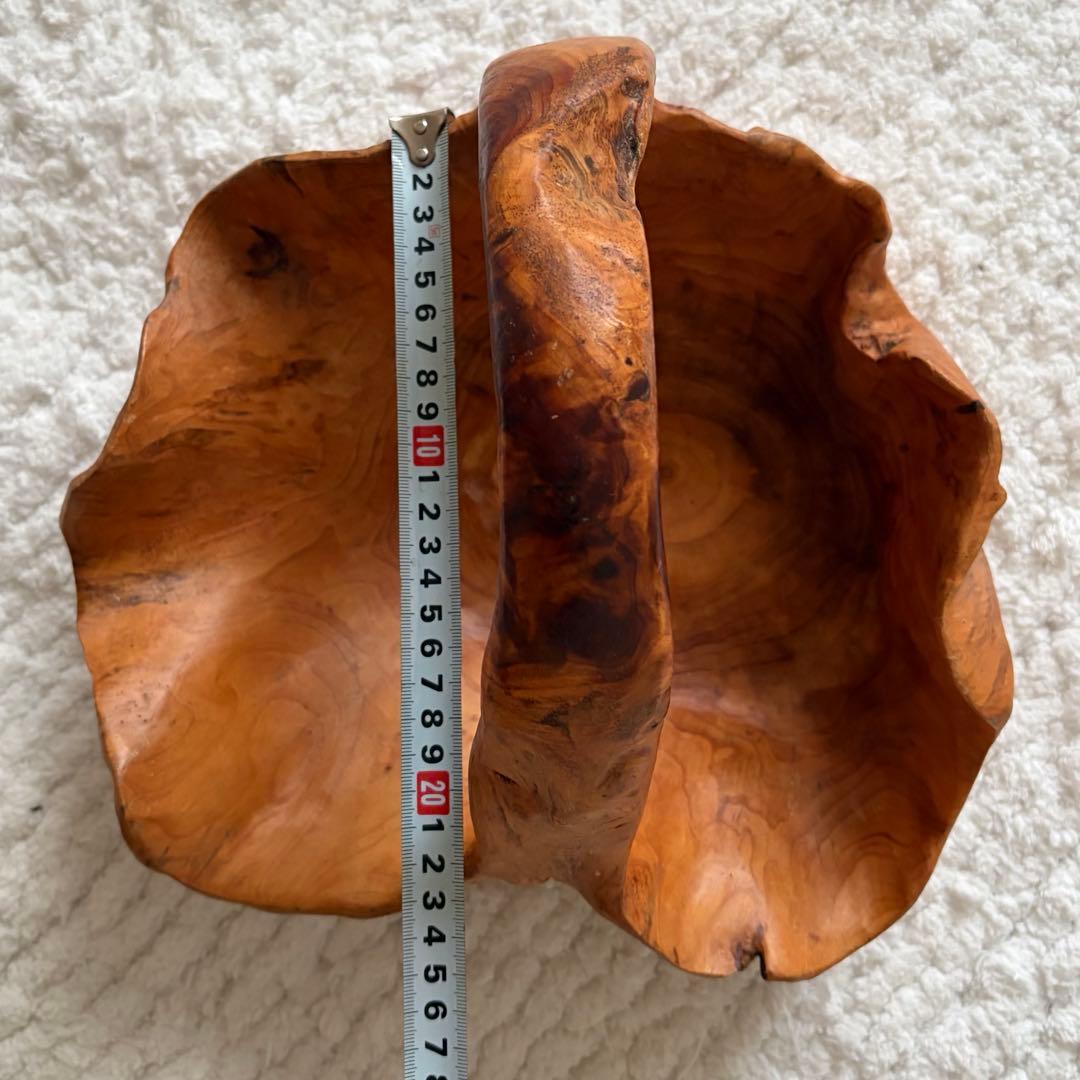 ウッドカービング バスケット