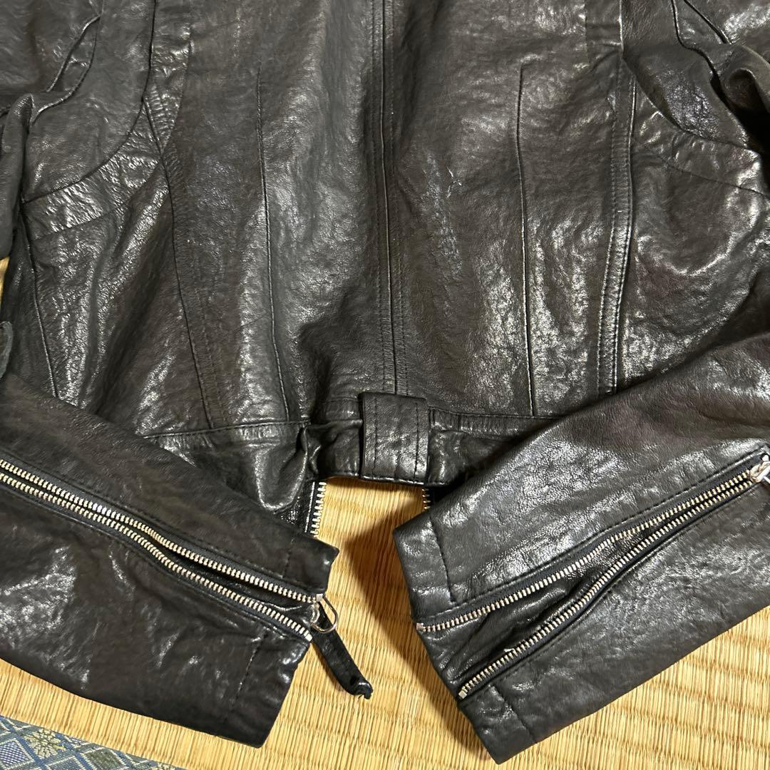 フロムファーストミュゼ　ブラック 牛革 ジャケット ショート丈
