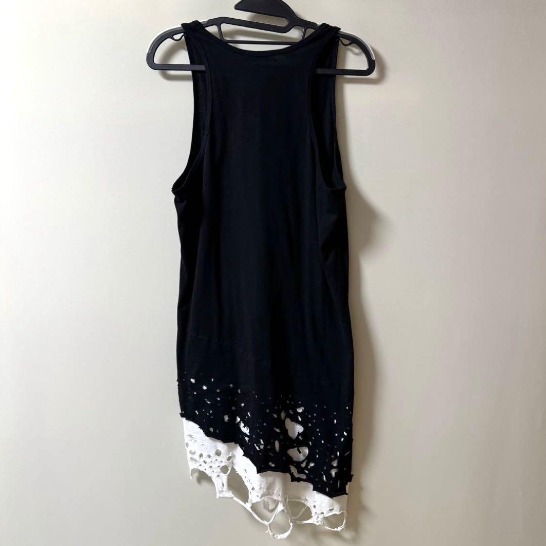 『CIVARIZE』クラッシュ加工フェイクレイヤードタンクトップ
