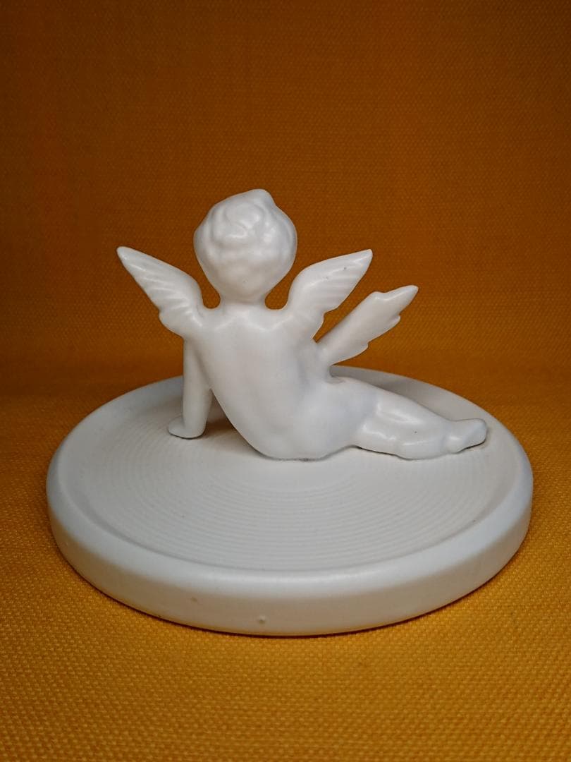 天使　陶器　オブジェ　置物　インテリア　工芸品　美術品　A2936
