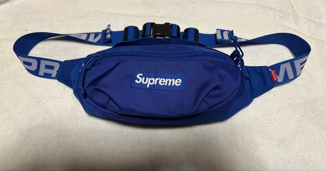 supreme シュプリーム 18ss ウエストバッグ ブルー 美品