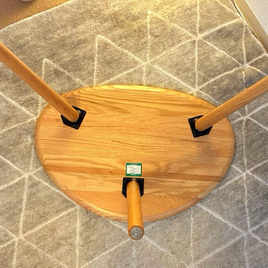 YESWOOD ネストテーブル ローテーブル 北米産FAS級オーク無垢材 円形