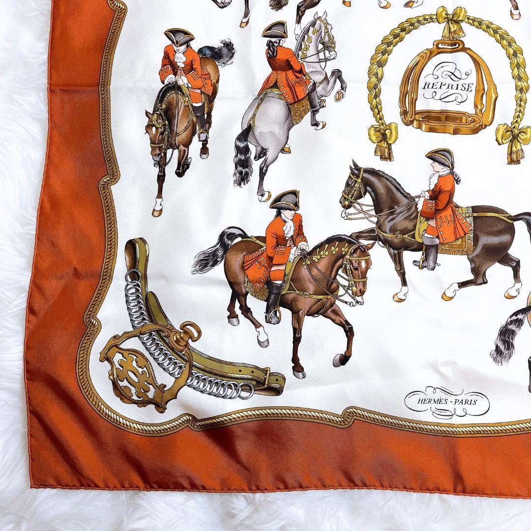 HERMES カレ90 エルメス スカーフ カレ90 REPRISE シルク