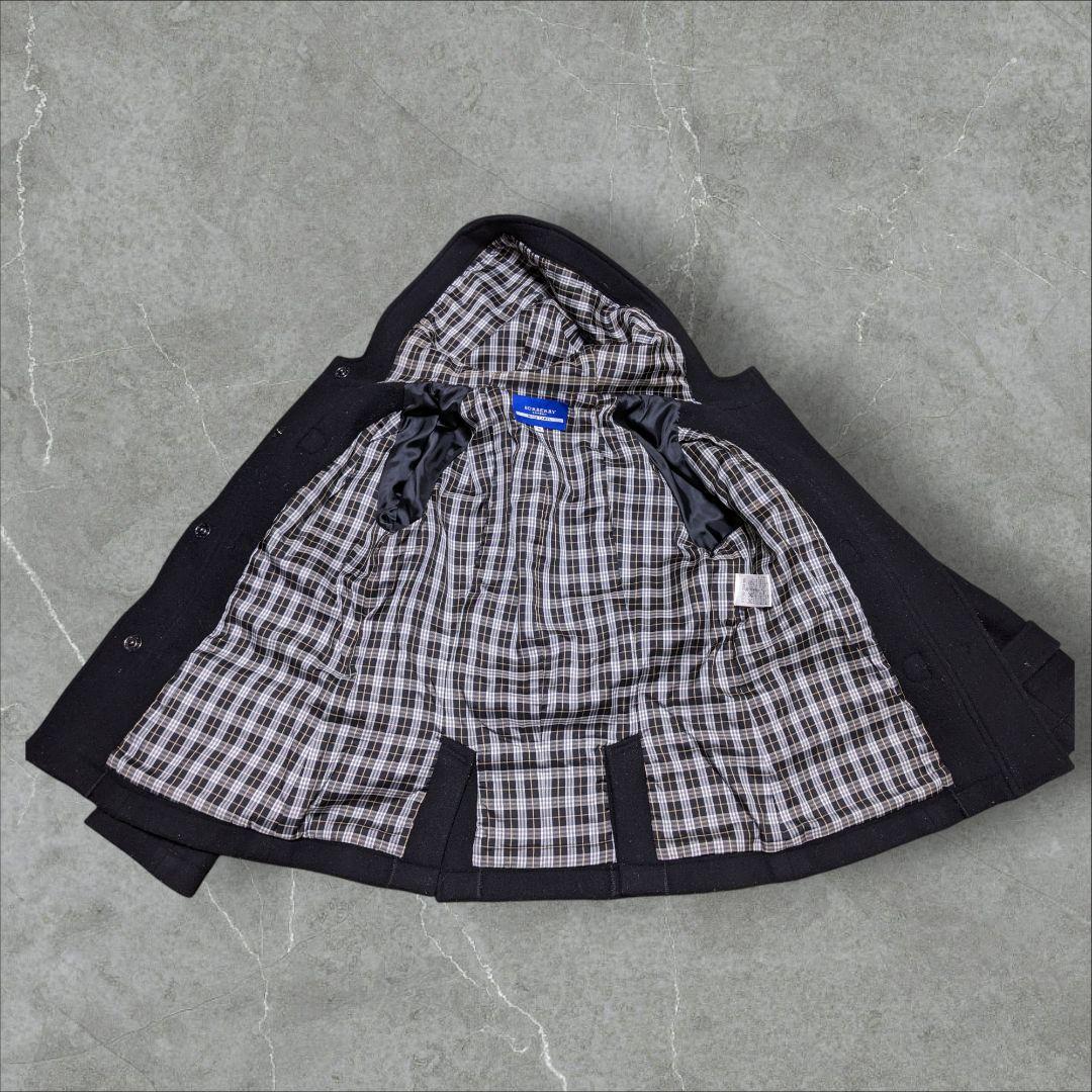 BURBERRY BLUELABEL ノバチェック ダッフルコート ブラック
