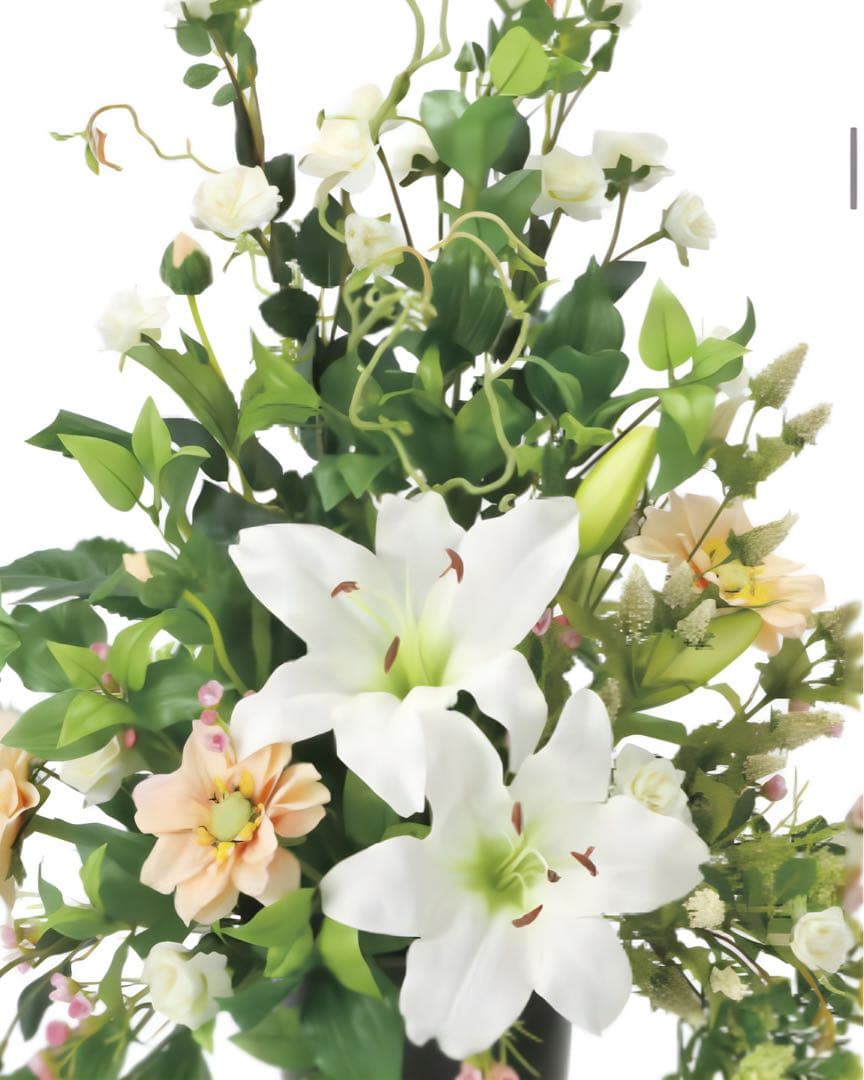 光触媒　人工観葉植物　フェイクグリーン　お供え花　スタイリッシュカサブランカ