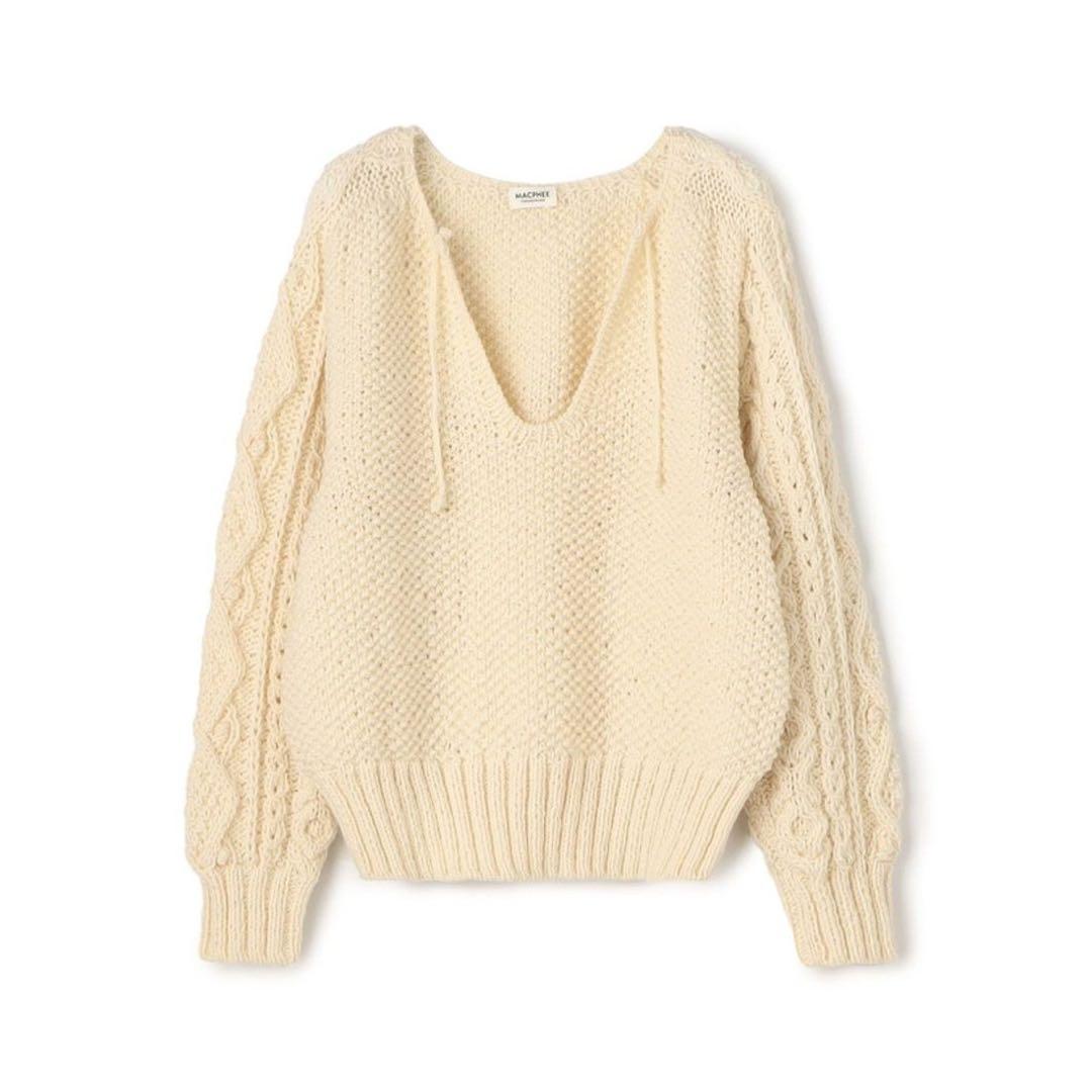 マカフィー 25AW 完売 ハンドニット キーネックプルオーバー 現行ロゴ