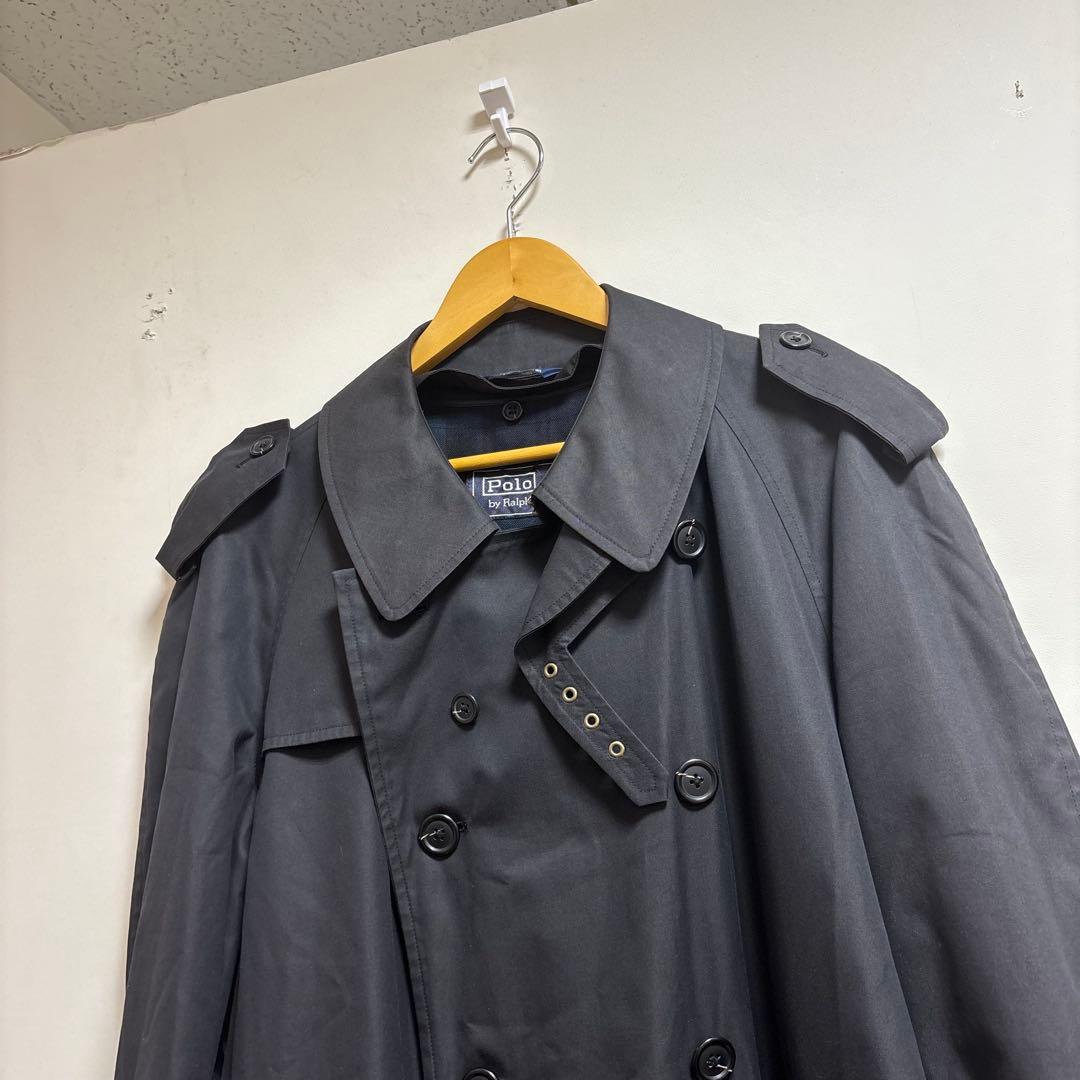 希少　Polo Ralph Lauren ブラック トレンチコート　ツーウェイ