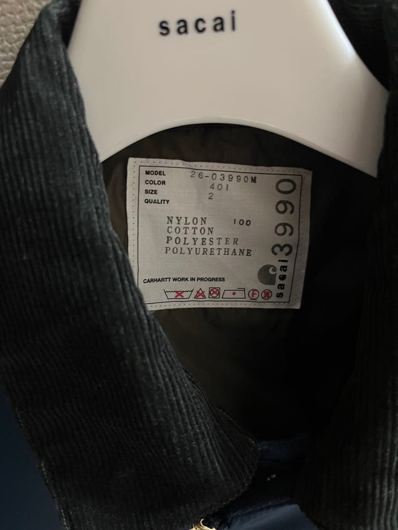 sacai x Carhartt WIP ナイロンツイルブルゾン ジャケット M