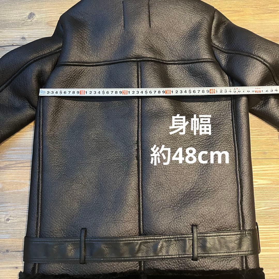 ZARA ダブルフェイスジャケット　ムートンライダースジャケット