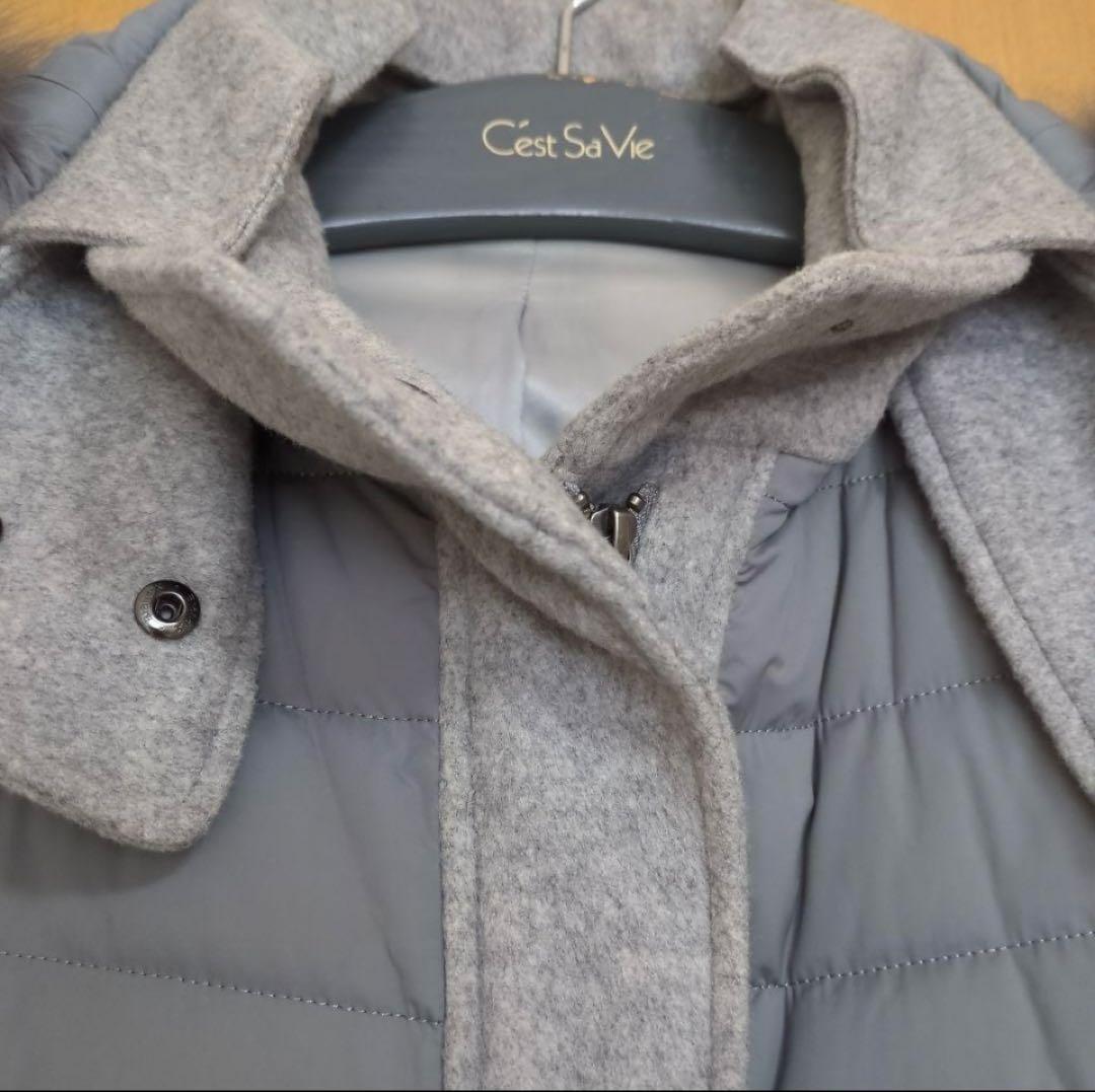 Gabardine K.T ギャバジンKT 異素材 切り替え ダウンコート