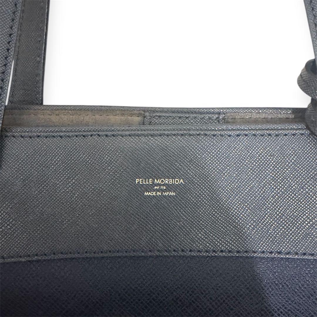 PELLE MORBIDA PMO-CA113 ネイビー トートバッグ