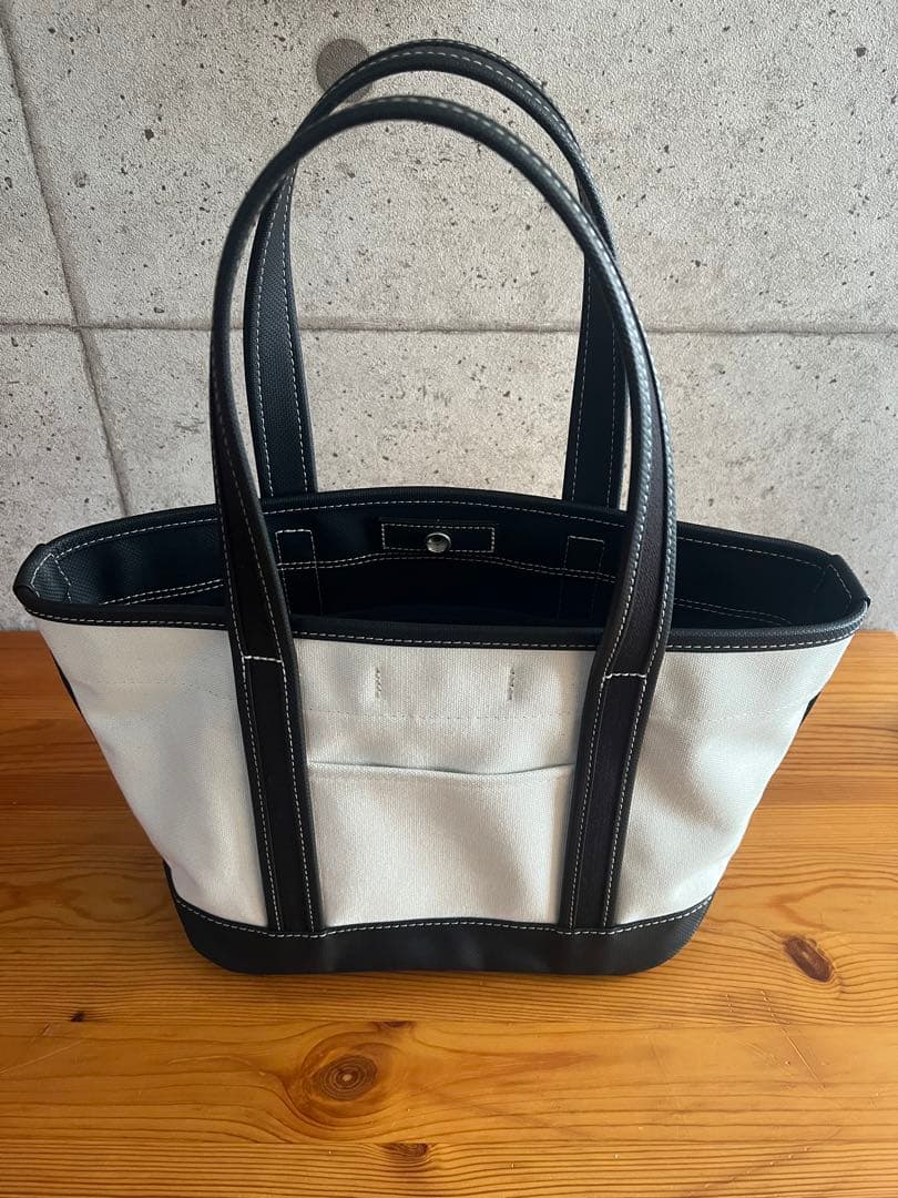 【極美品】Porter キャンバス トートバッグ ホワイト/ブラック