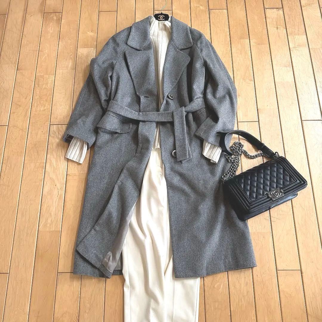 美品❗️イタリア製ピュアカシミヤ　ロングコート