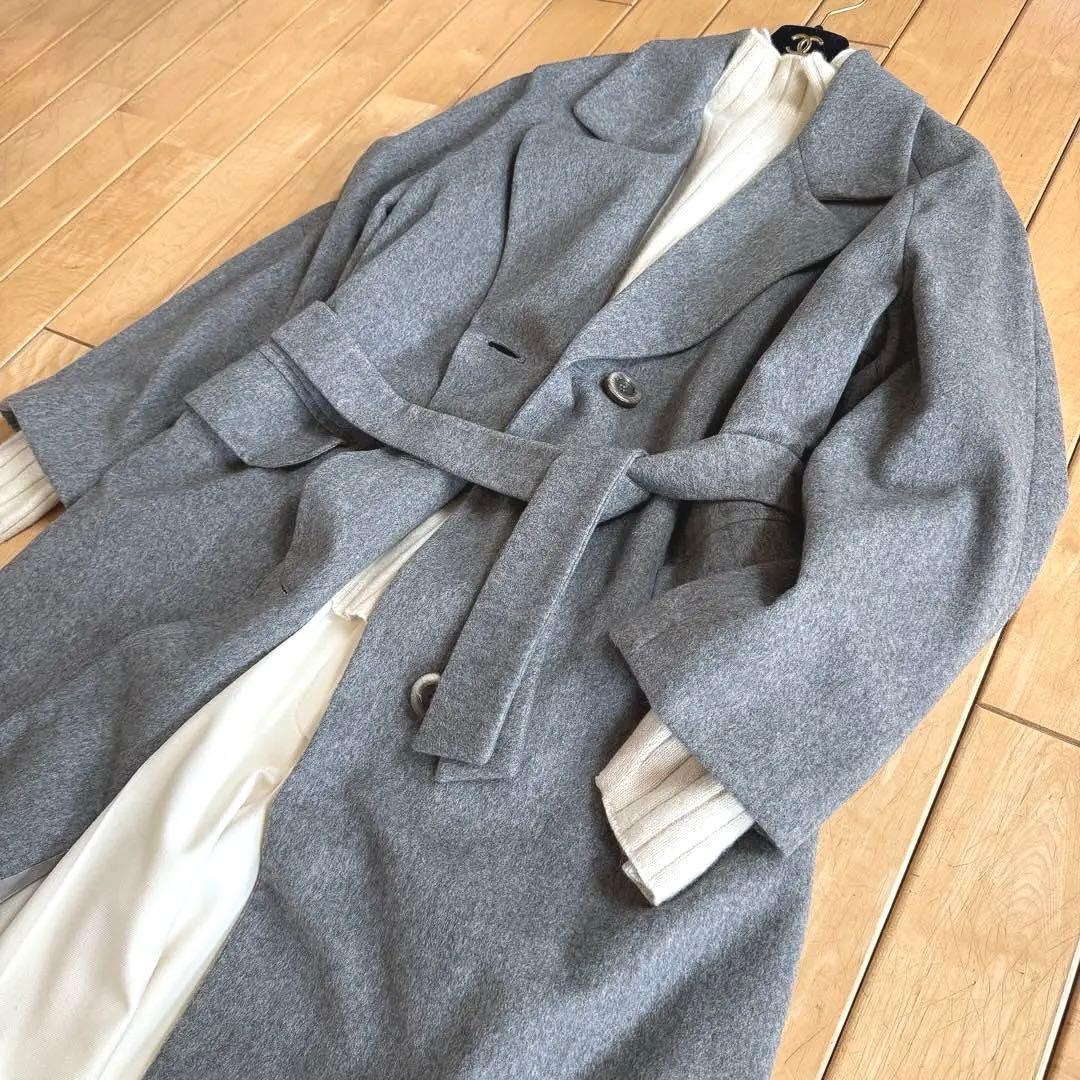 美品❗️イタリア製ピュアカシミヤ　ロングコート