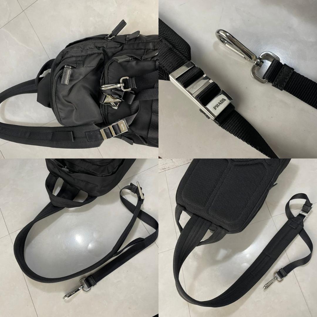 PRADA ボディバッグ プラダ ショルダーバッグ 2VZ013 黒 現行 美品
