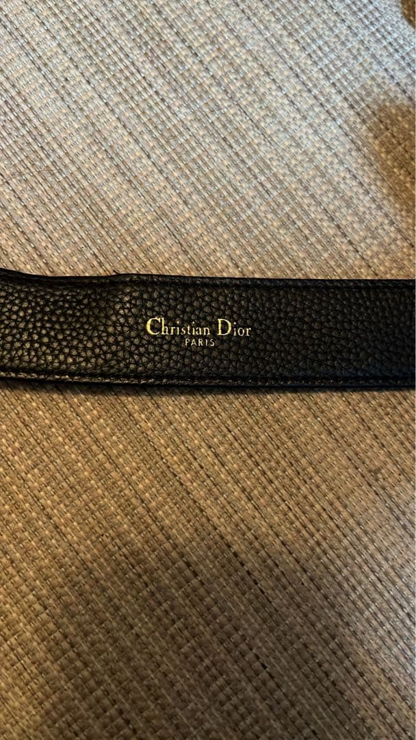 Christian Dior ロゴベルト ネイビー/ホワイト