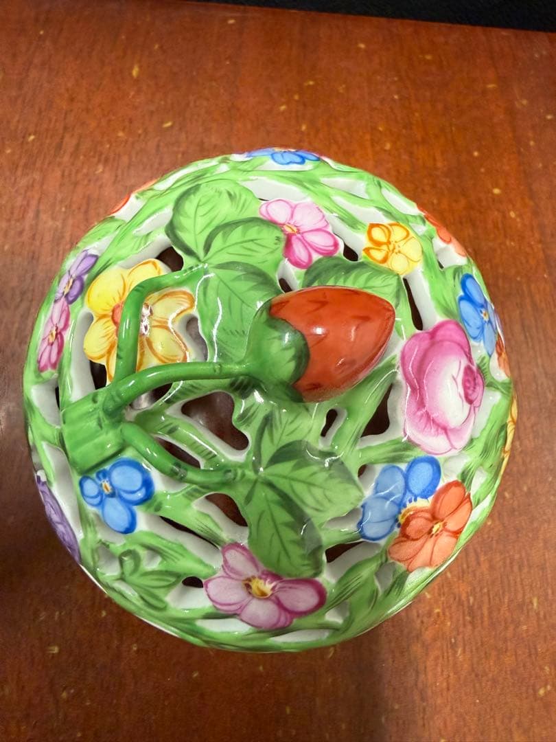 ヘレンド ボンボニエール ミニボウル キャンディポット 透かし 展示保管品