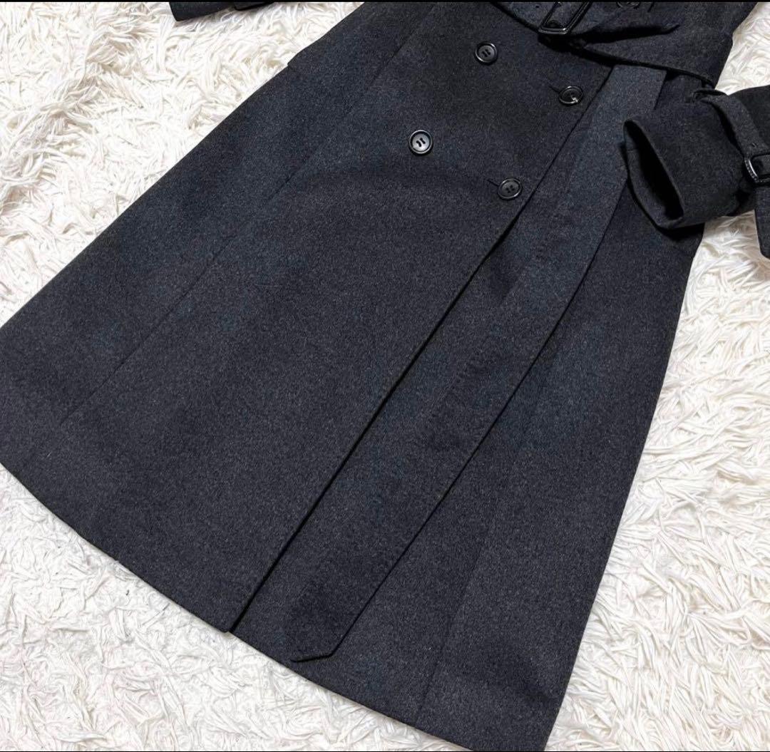 ANAYI ロングコート カシミヤ100% Iライン Aライン ダークグレー