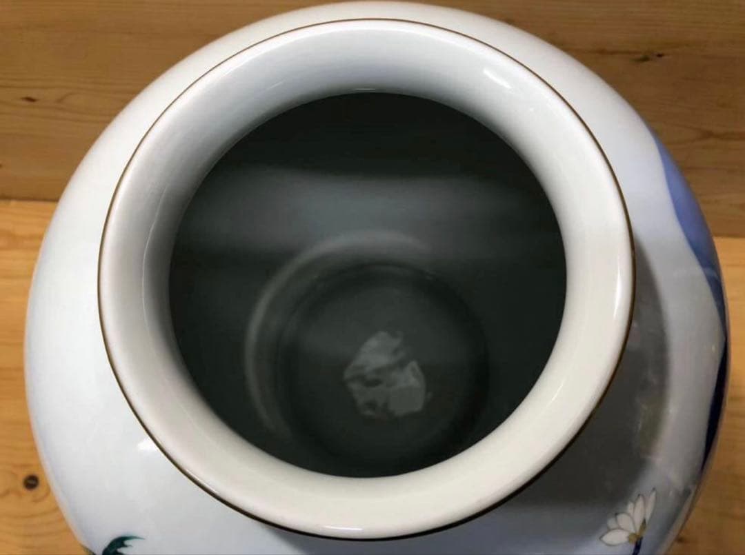 未使用/特価❕深川製磁/オールド深川/孔雀/花瓶/1点　花入/壷/大花瓶