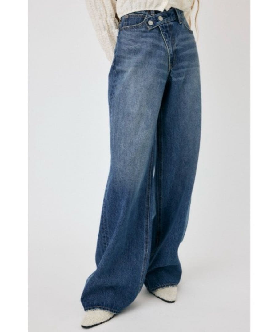 moussy CROSS WAIST WIDE STRAIGHT 2 デニム