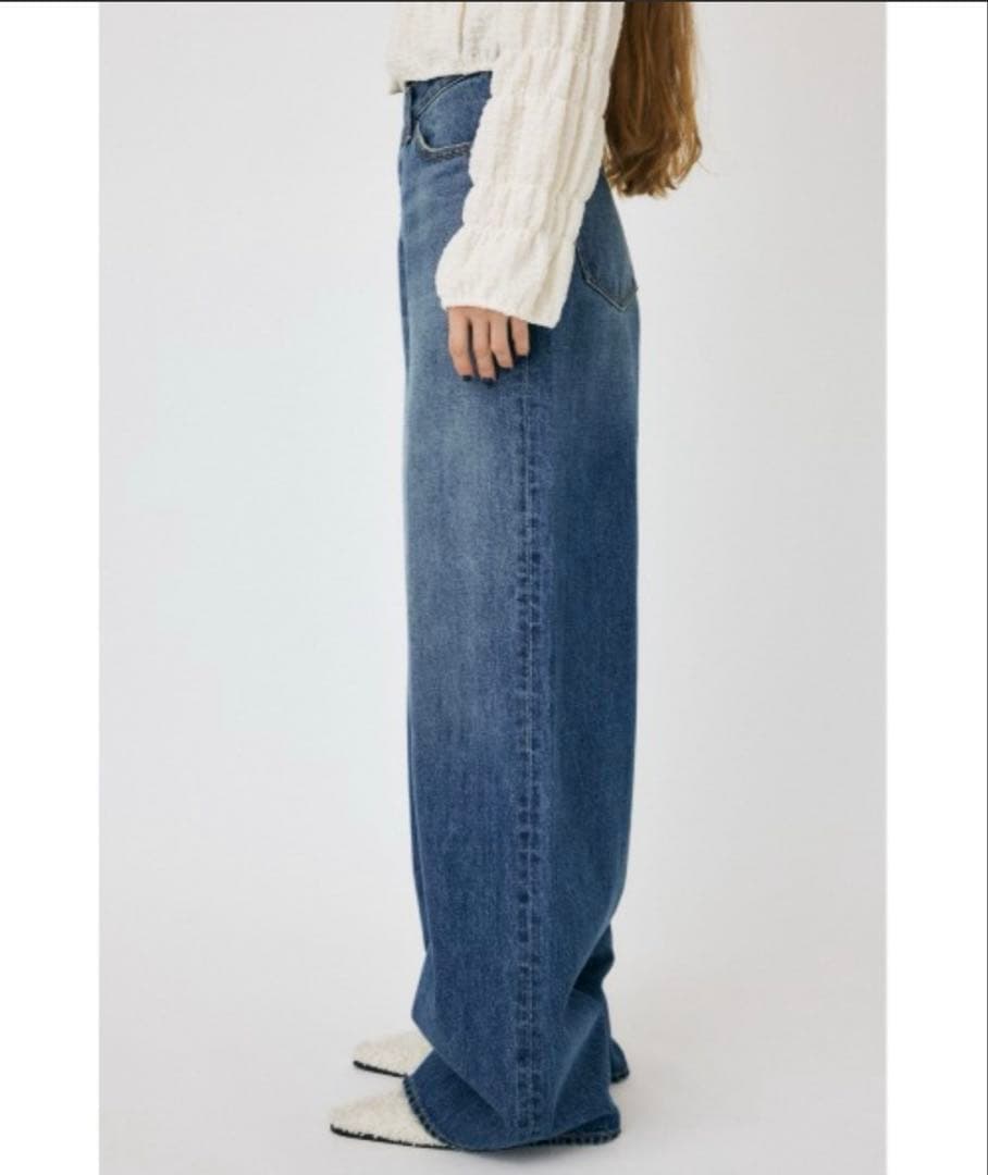moussy CROSS WAIST WIDE STRAIGHT 2 デニム