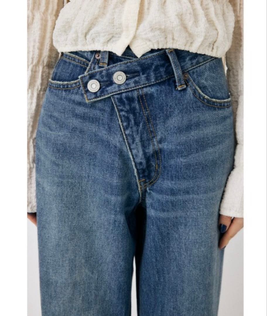 moussy CROSS WAIST WIDE STRAIGHT 2 デニム