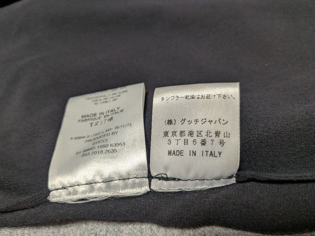 GUCCI ブラック シルクブラウス 半袖