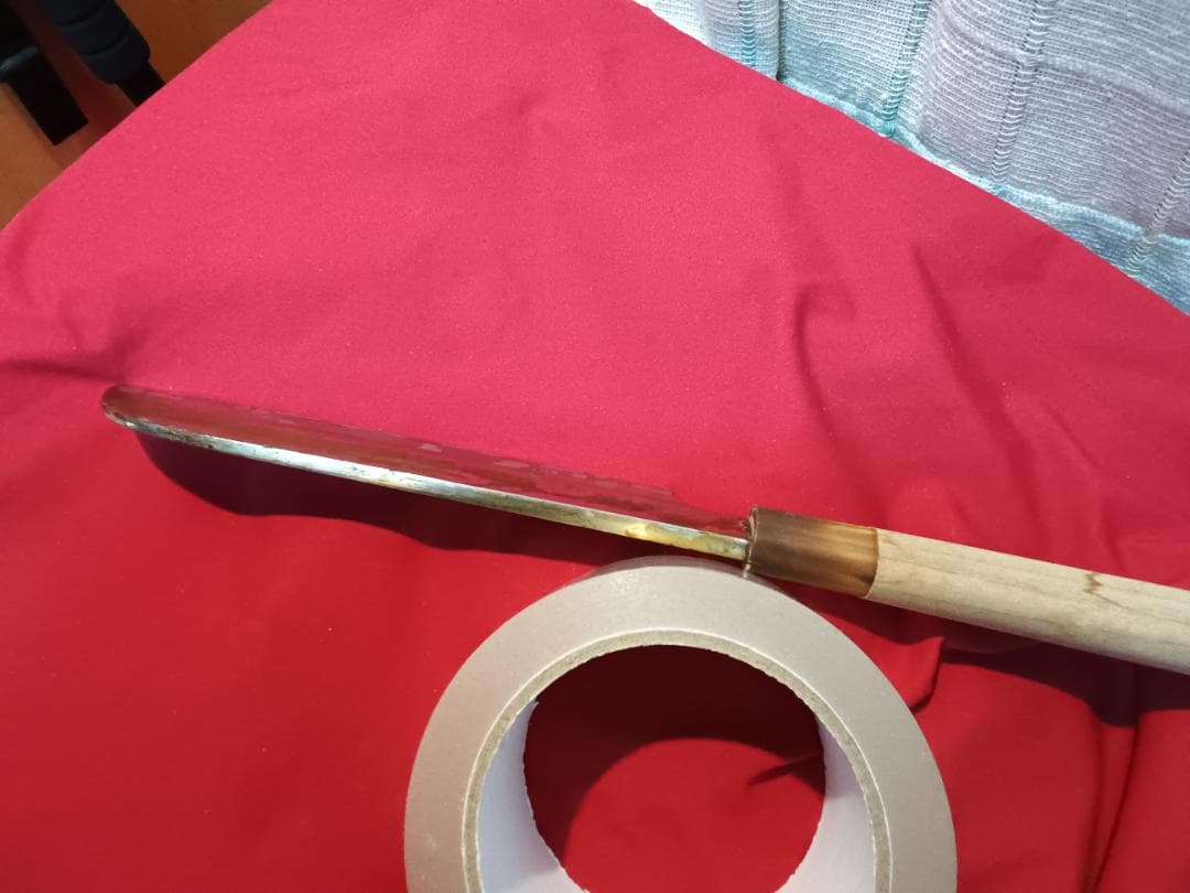 水野鍛練所　源昭忠　本鍛錬　鎌薄刃包丁　片刃　5寸5分 165mm