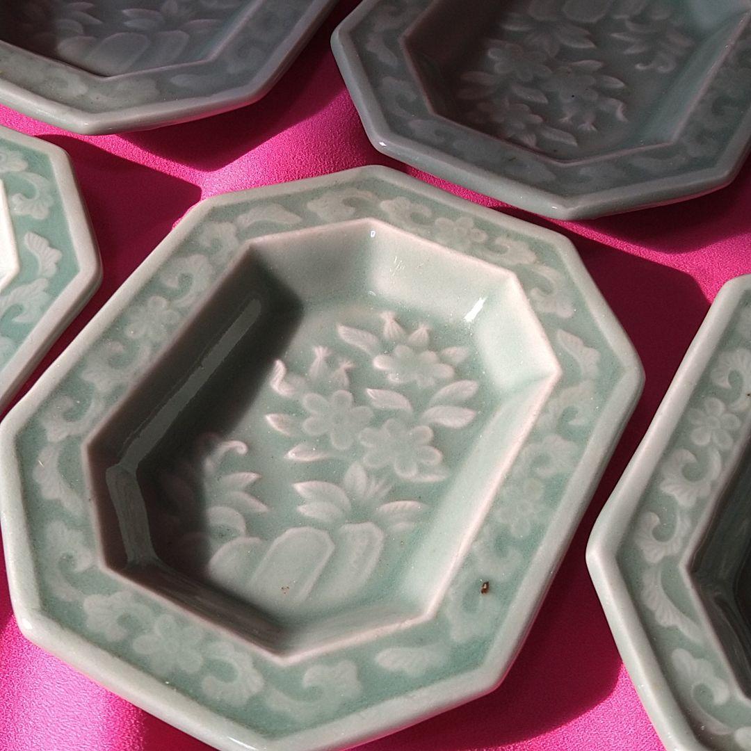 長八角　重磁　手塩皿　市人　茶入　１９枚揃え