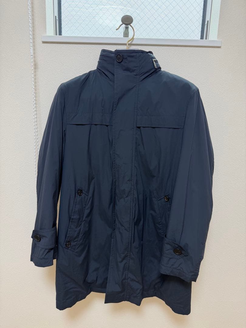 マッキントッシュ ロンドン ステンカラーコート ダウンコートネイビー サイズS