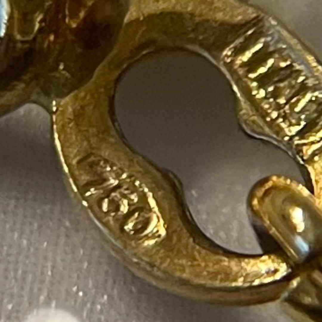 金　750 刻印　ヴィンテージ　ブレスレット　イタリア製