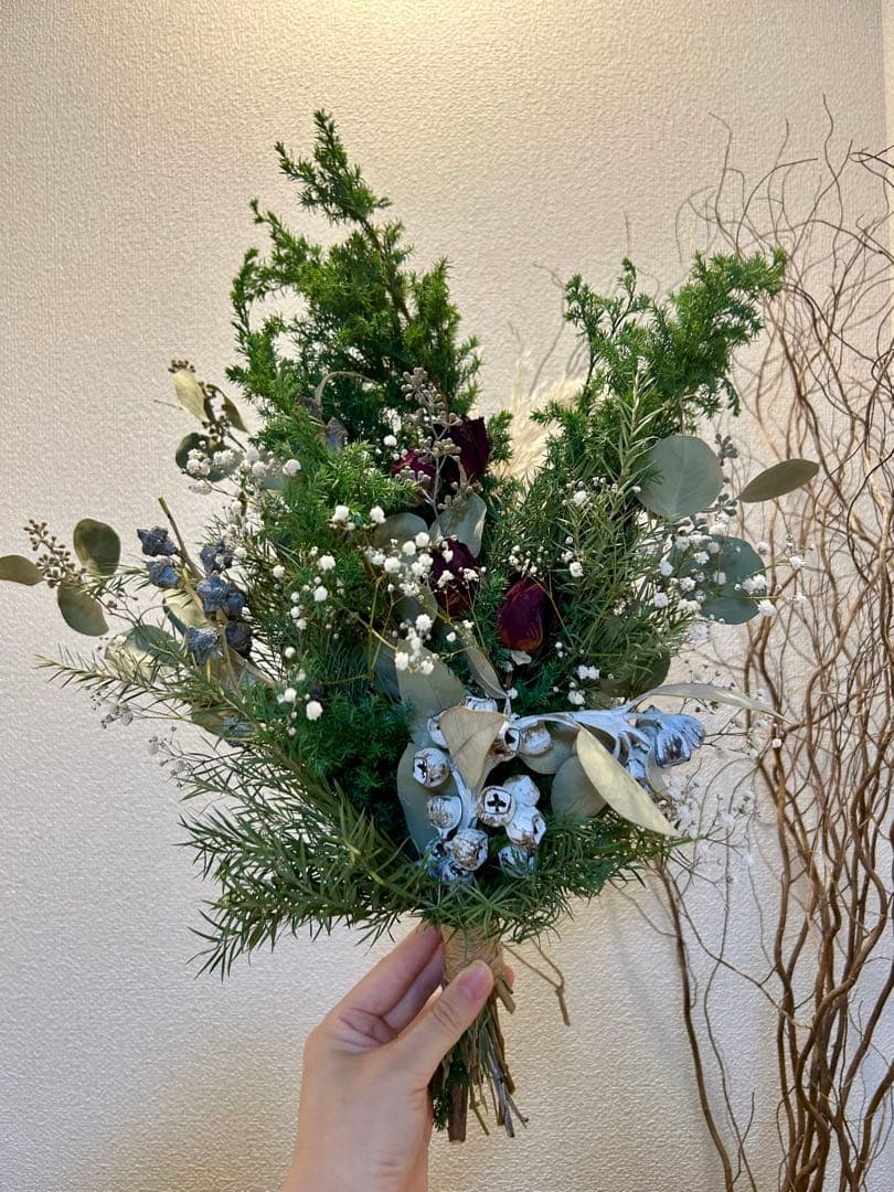 コニファー　スワッグ　冬　クリスマス　グリーン