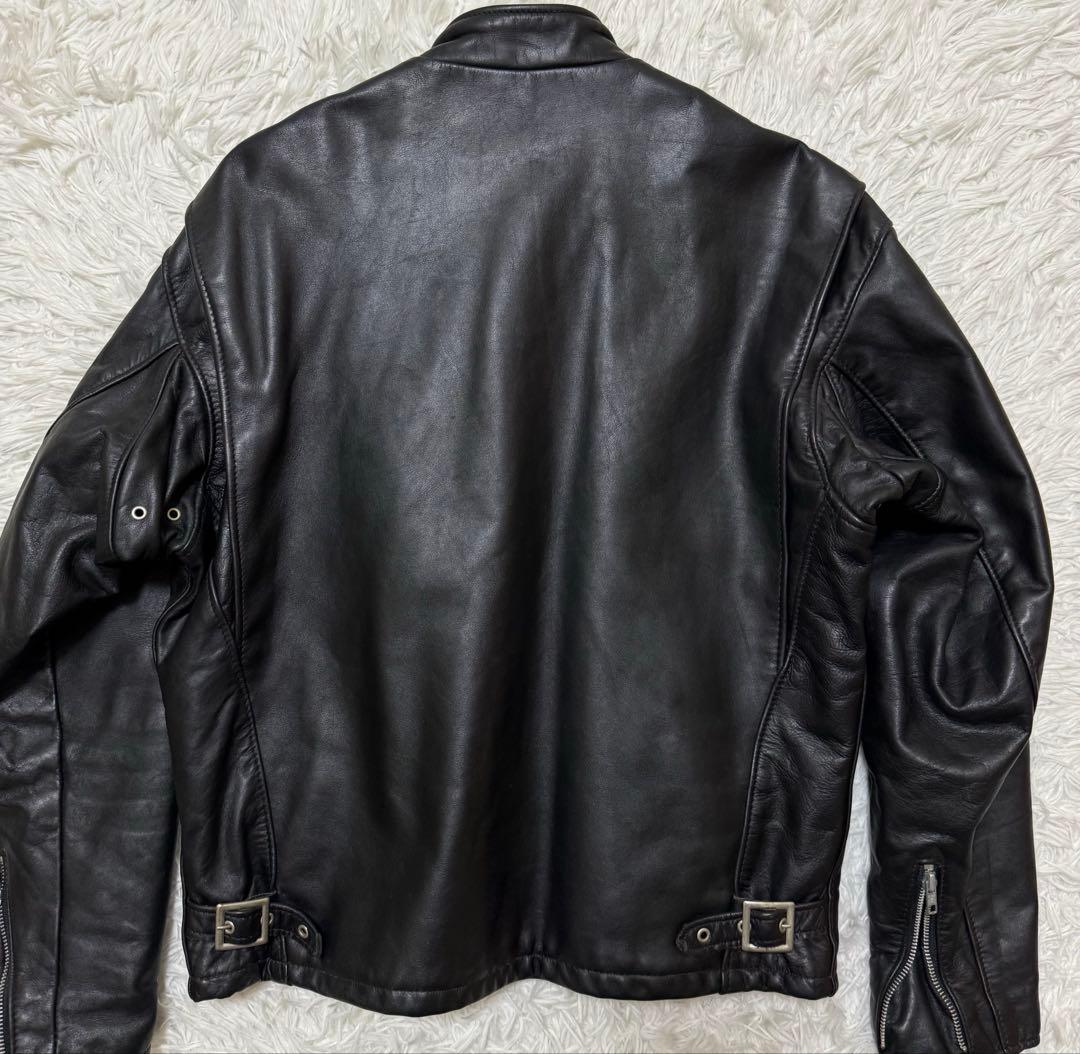 【希少サイズ42】SCHOTT レザーライダースジャケット　キルティング