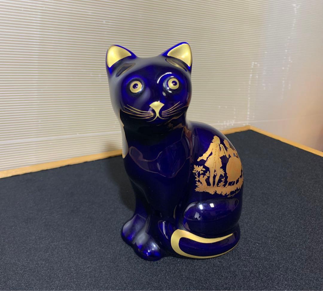 リモージュ　フランス　ネコ　猫　キャット　置物　アンティーク　ビンテージ