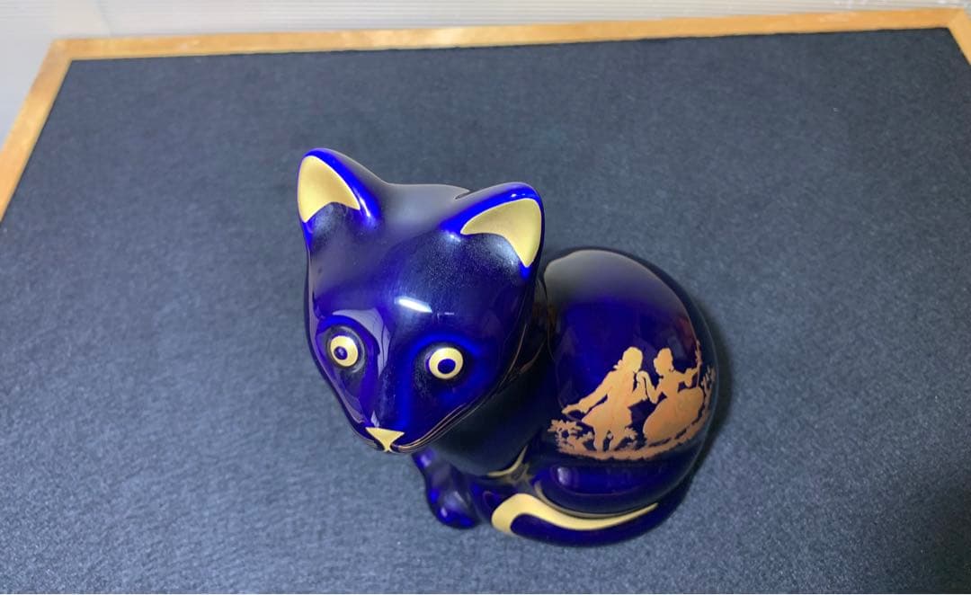 リモージュ　フランス　ネコ　猫　キャット　置物　アンティーク　ビンテージ