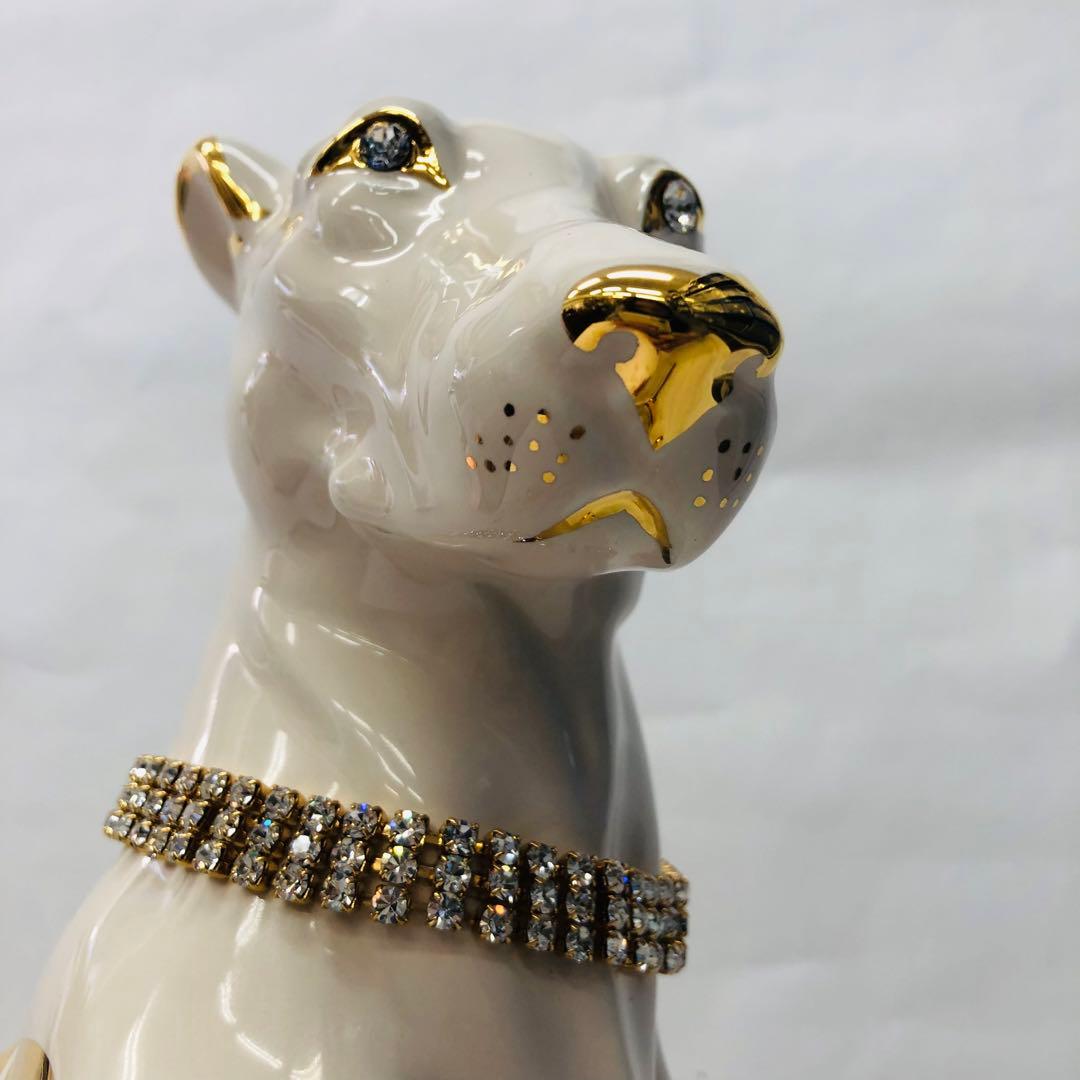 アウラ AHURA オブジェ　犬　ヨーロピアン　金彩　イタリアングレーハウンド