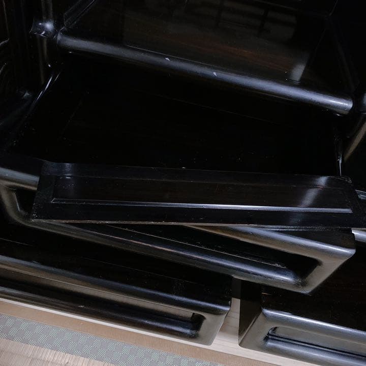 黒檀　飾り棚　レトロ　和室