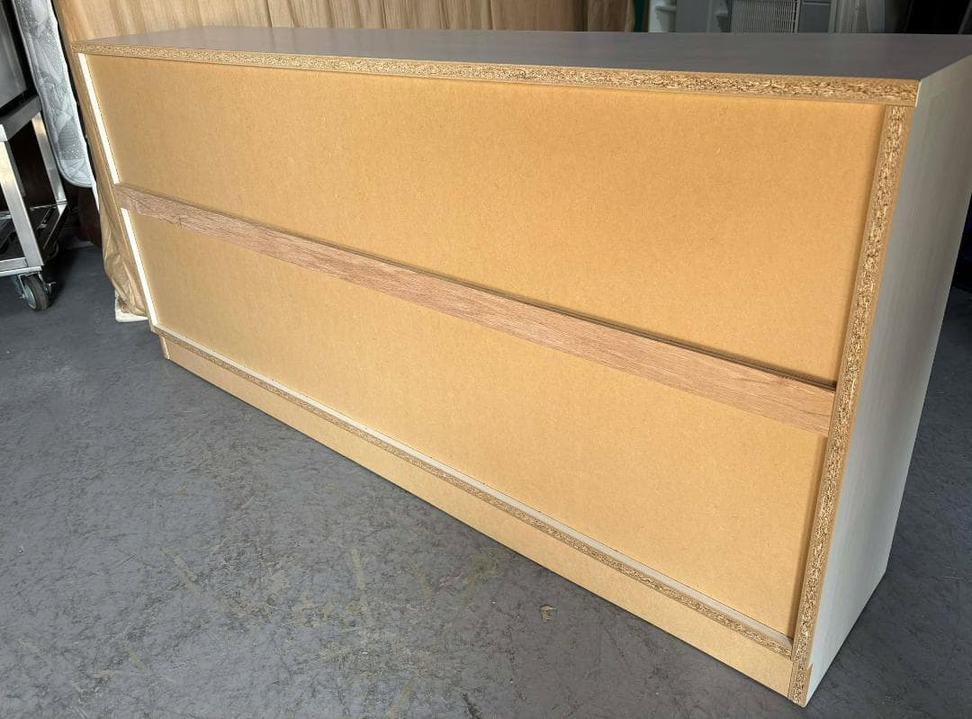Dinos 国産 光沢木目が引き戸式カウンター下収納幅150cm Used/美品
