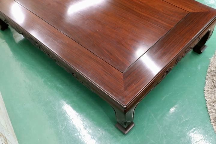 GMFK151○大阪唐木指物 中森喜三郎作 紫檀 座卓 センターテーブル リビ